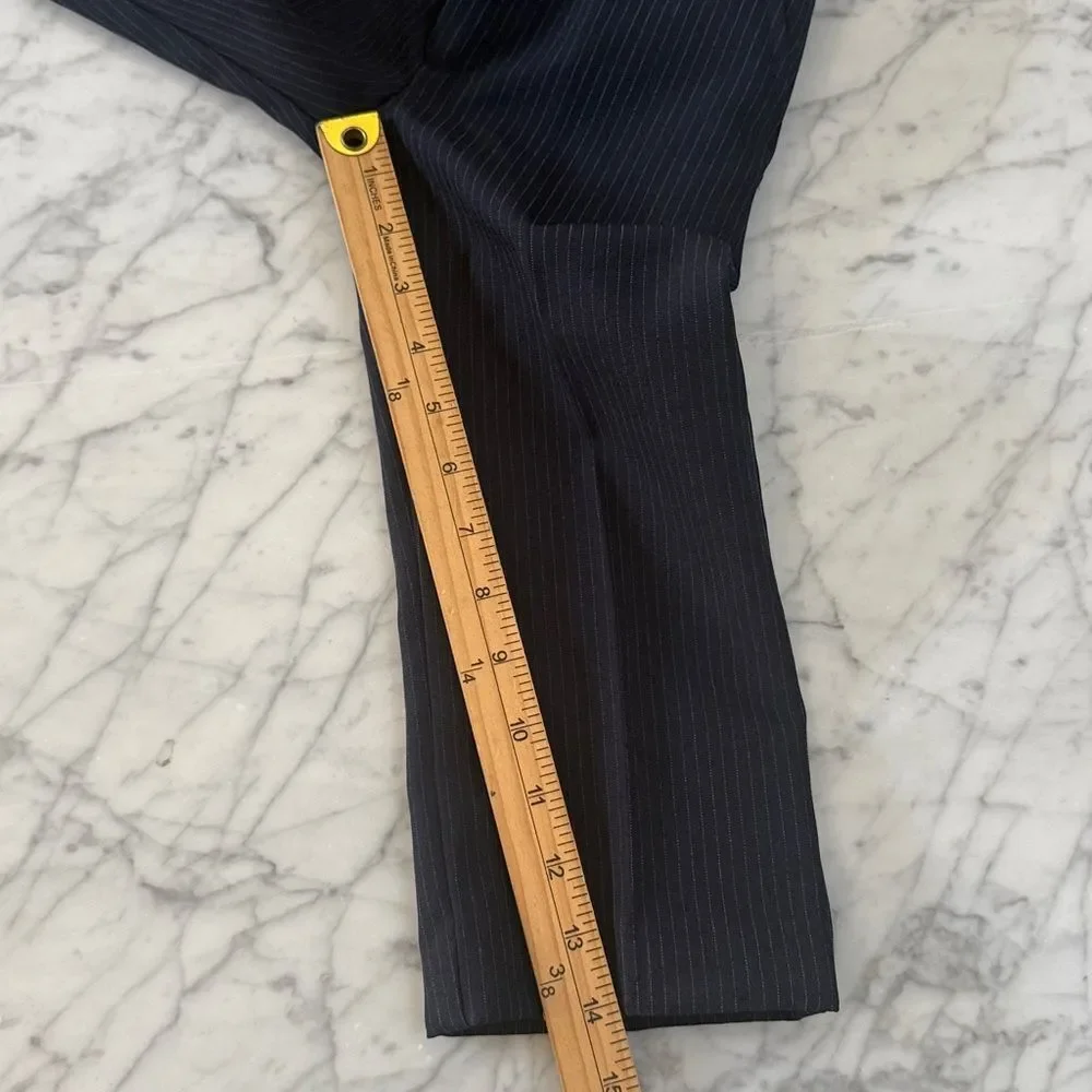 Boys Vintage Navy Pin Striped Dress Pants‎ 3/4Y